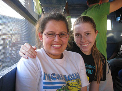UM students Jeannette Hanon and Renee Reneau were among the volunteers who spent time at the Missionaries of Charity compound in December 2013.